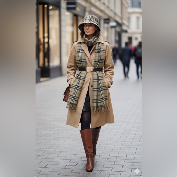 Burberry Brushed Gold Tone Shield Buckle Belt Buckle Prong to holes 31"- 35" NWT - Picture 5 of 8